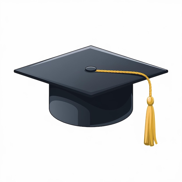 a black graduation cap with a tassel on it