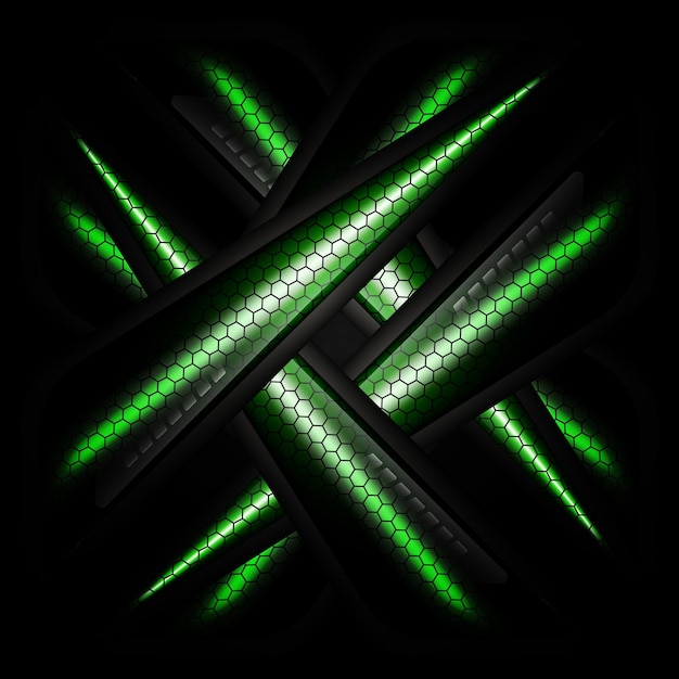 Black and green abstract modern gaming background