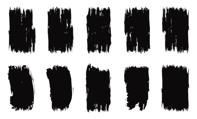 Black grunge brush stroke