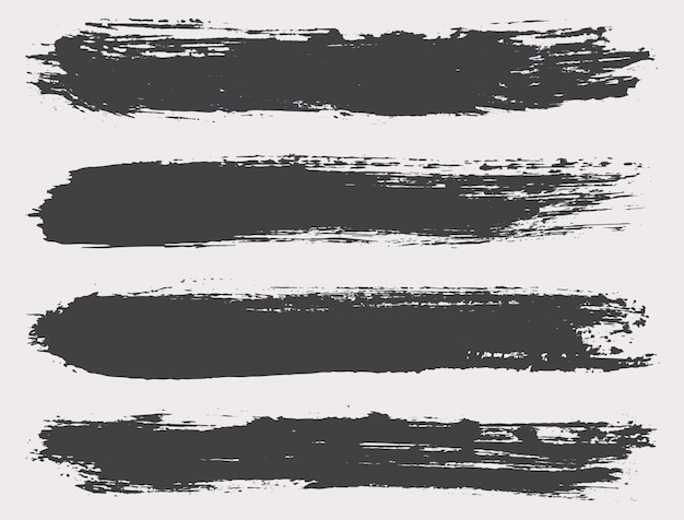 Black grunge brushes