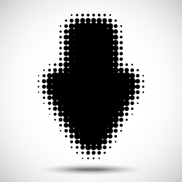 Black Halftone Arrow Vector