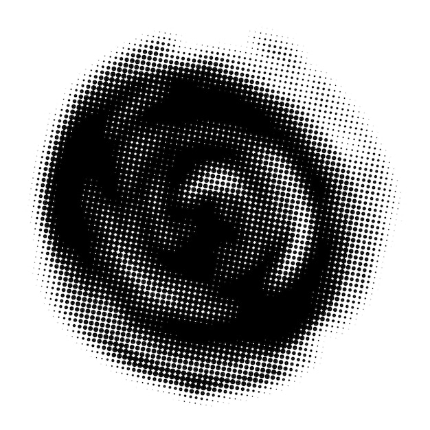 Black Halftone Dots