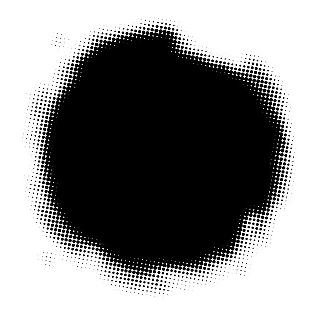 Black Halftone Dots