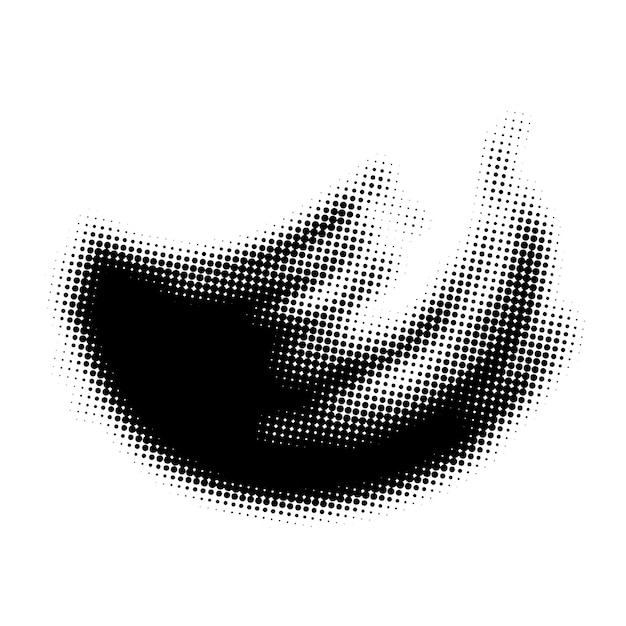 Black Halftone Dots