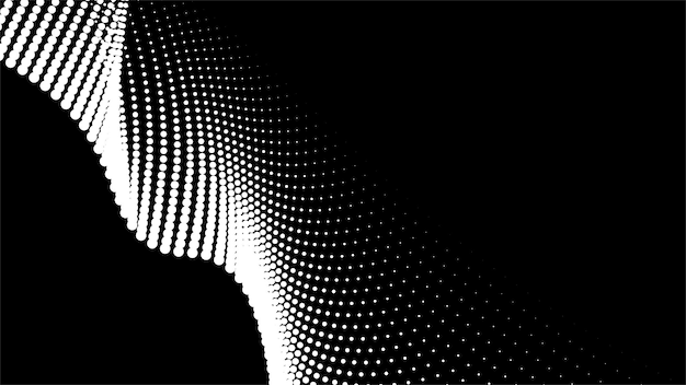 Vector black halftone pattern abstract background vector image