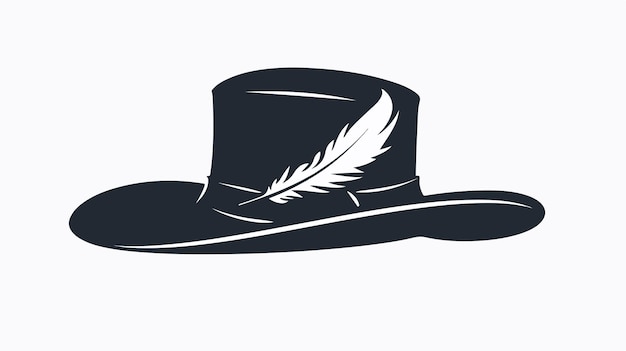 a black hat with a feather on it that says angel on it