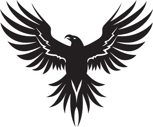 Black Hawk Predator Logo A Vector Logo for the Invincible Predator Hawk A Black Vector Logo for t