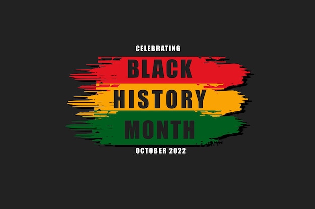 Black history month 2022, 2023, 2024 African American and UK history celebration vector illustration