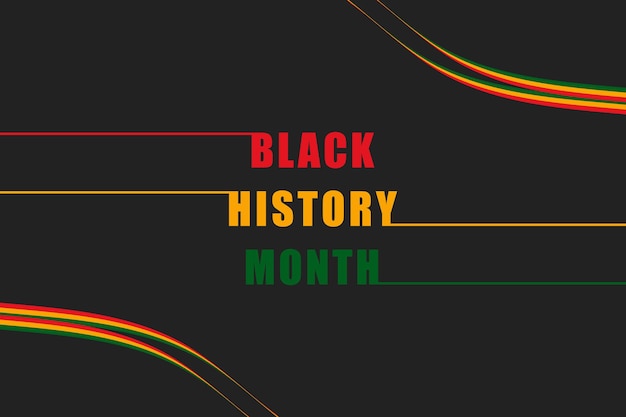 Black history month 2022, 2023, 2024 African American and UK history celebration vector illustration