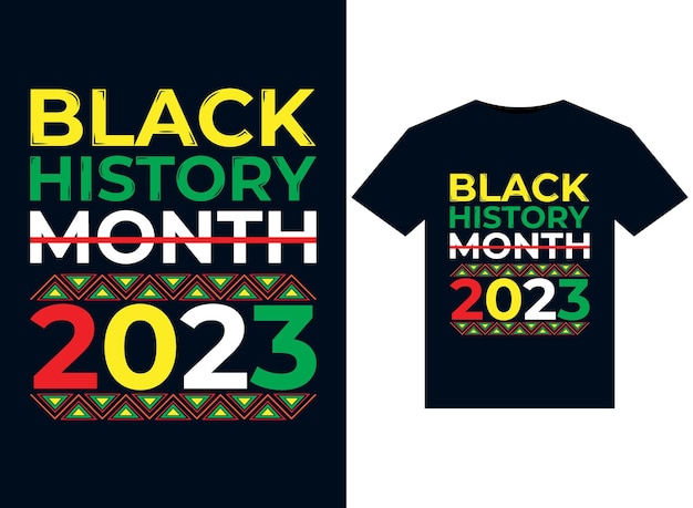 
Black History Month 2023 illustrations for print-ready T-Shirts design