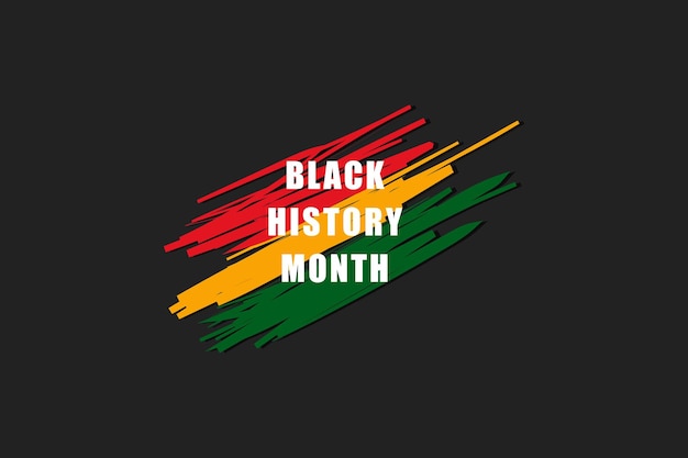 Black history month  African, American, and UK history celebration vector illustration	Background