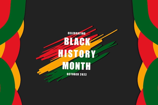 Black history month  African, American, and UK history celebration vector illustration	Background