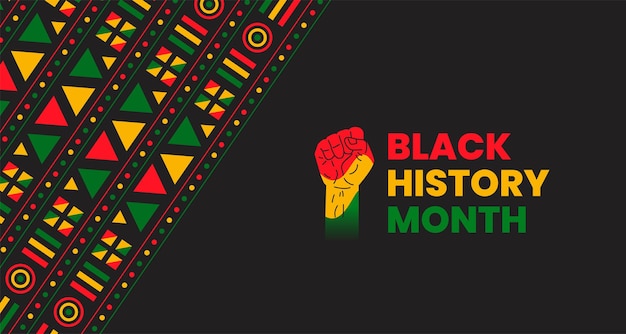 black history month background design Celebrated annually in February in the USA and Canada