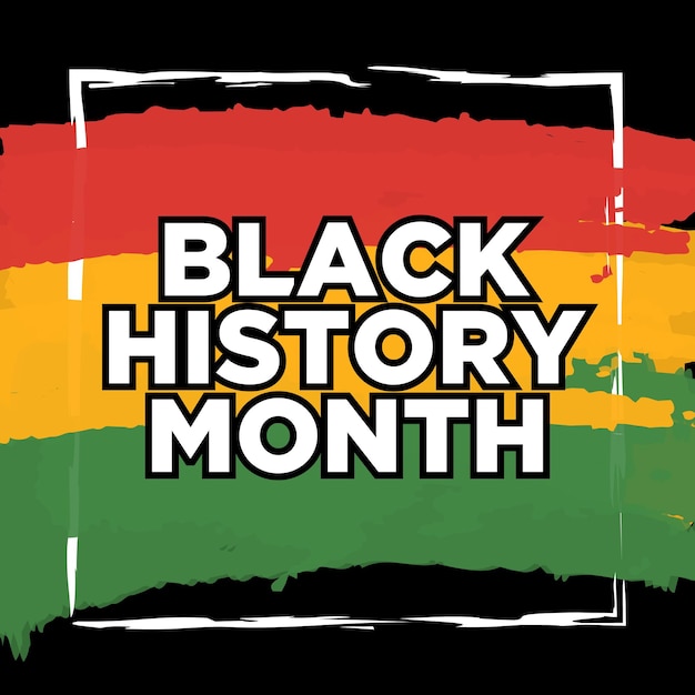 Black History Month Background Design Vector Illustration