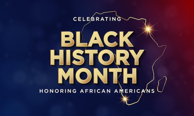 Black History Month Background Design Vector Illustration