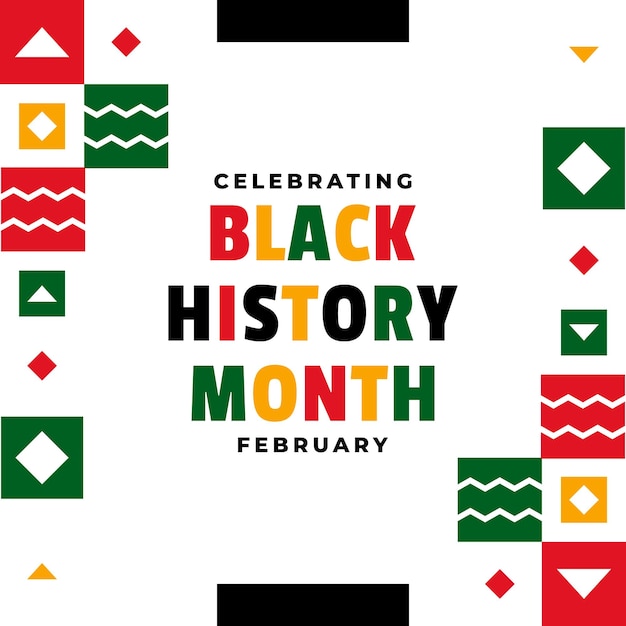 Vector black history month celebrate design template background event