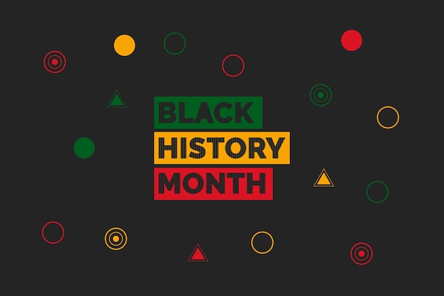 Black history month celebrate vector illustration background design