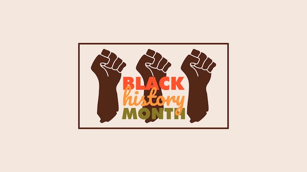 Vector black history month design banner social media