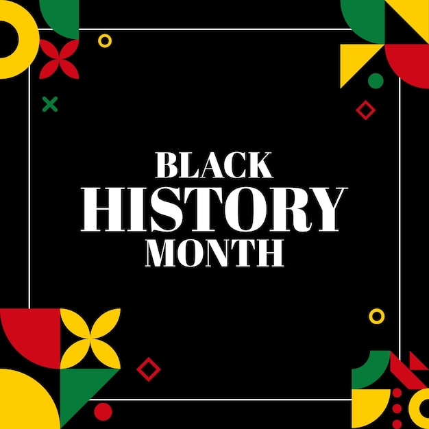 Vector black history month geometric vector design