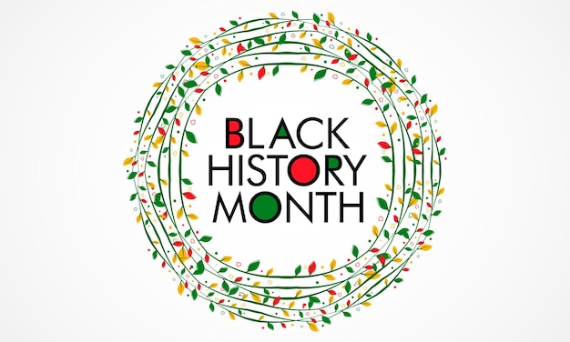 Vector black history month is observed every year in october