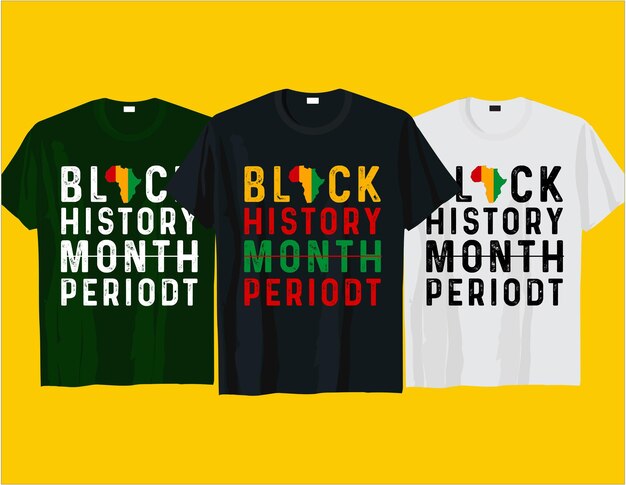 Vector black history month period. black history month juneteenth typography t shirt design vector