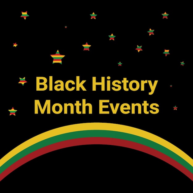 Black history month social media post vector design celebrated annually in February