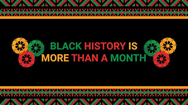 Black history month social media post vector design is celebrated annually in February