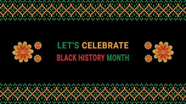 Black history month social media post vector design is celebrated annually in February