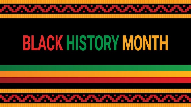 Black history month social media post vector design is celebrated annually in February