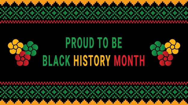 Black history month social media post vector design is celebrated annually in February