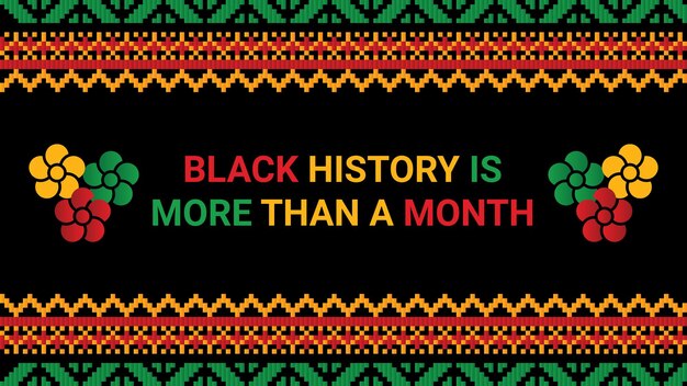 Black history month social media post vector design is celebrated annually in February