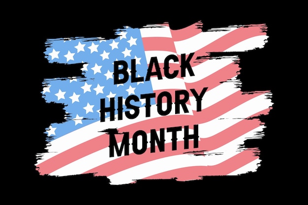 Black History Month Template Background Vector Illustration flat vector modern illustration