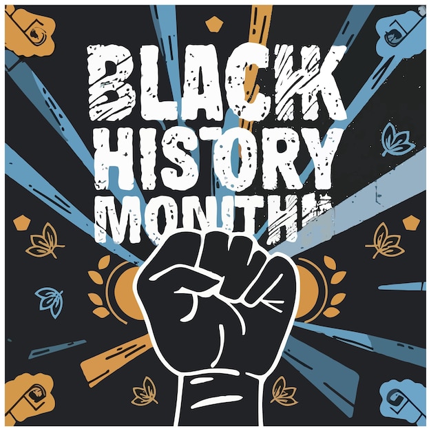 Black History Month Tshirt or Poster or Social Media Post Design EPS6