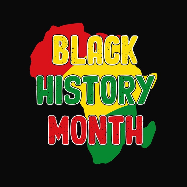 black history month typography lettering