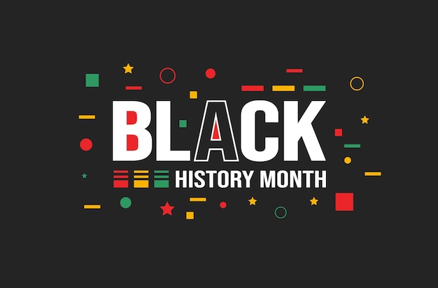 black history month typography text design background