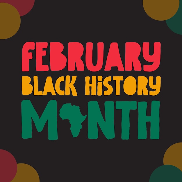 Black History month vector design