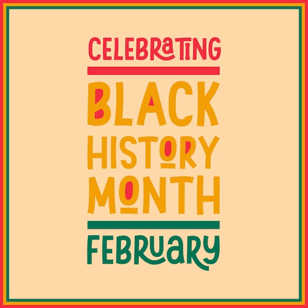 Black History month vector design