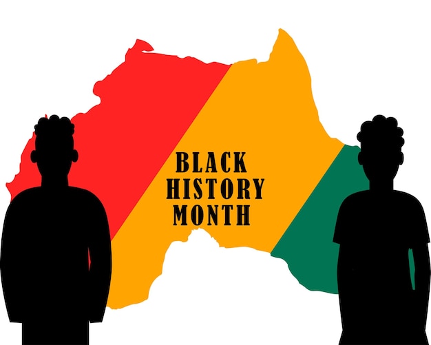 Black history month vector illustration for social media poster and banner