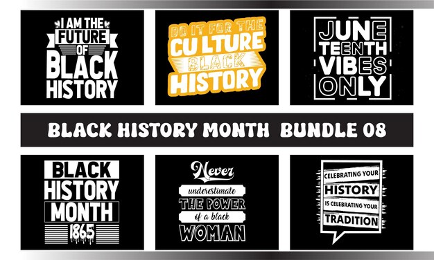 Vector black history month vector typography tshirt bundle design 08