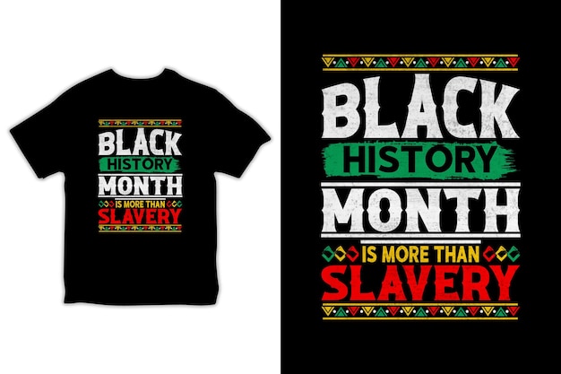 Black history world history typography lettering T-shirt