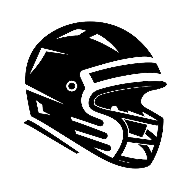 A black hockey helmet vector