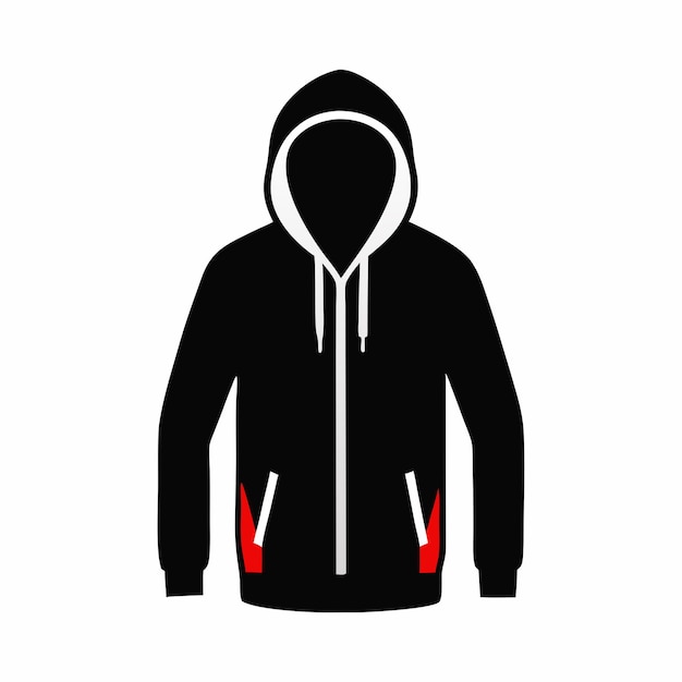 a black hoodie with a hood that says  hood