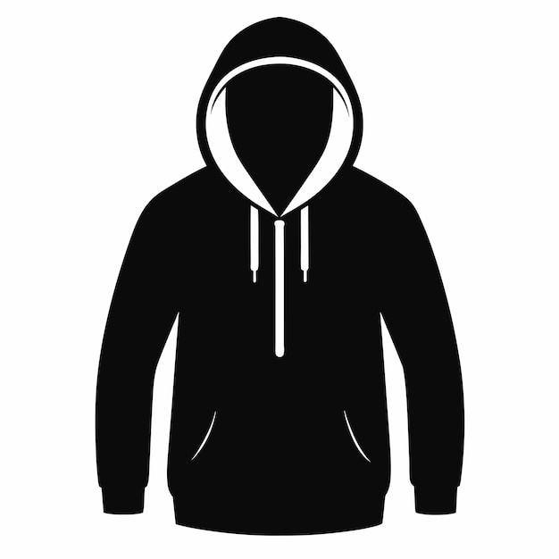 Vector a black hoodie with a hood that says  hood