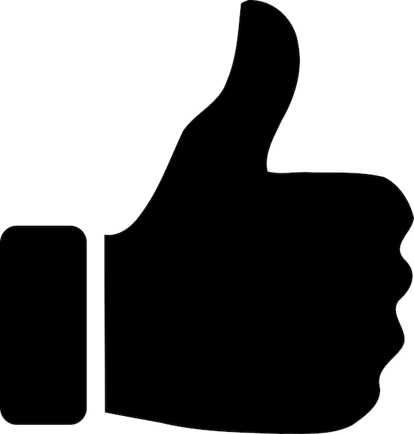 Black Image Of Thumbs Up