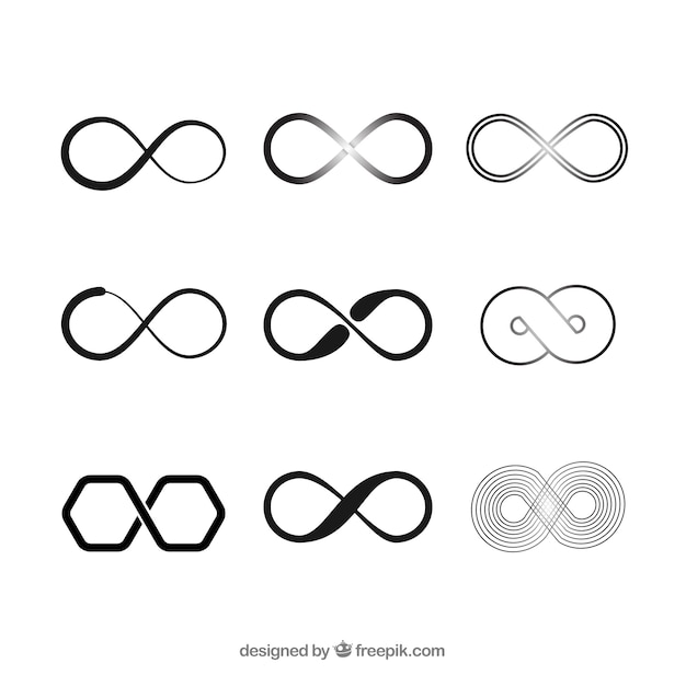 Black infinity symbol collection