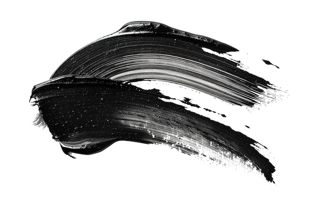 Vector black ink brush strokes in the shape of an oval paint texture vector illustration on a white backgro