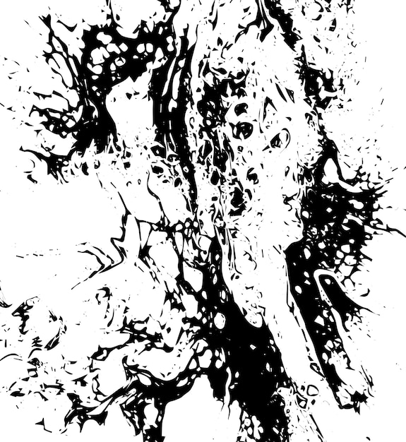 Black ink dripping on a white background