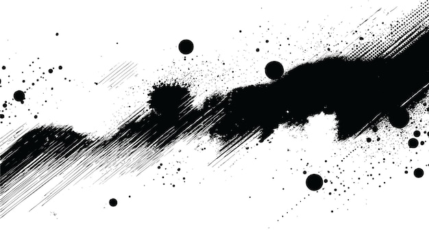 Vector black ink splat texture