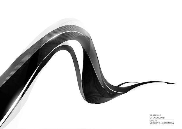 Black Ink Stripe Abstract Background