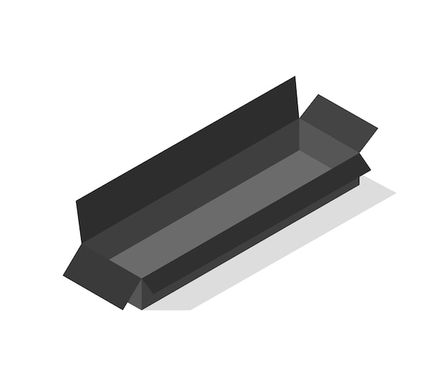 Black isometric box